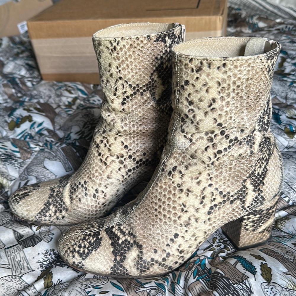 Free People Cecile Boots in Snakeskin